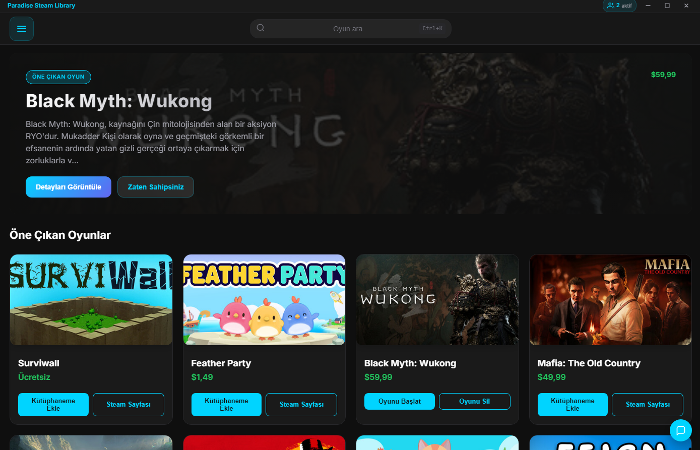 Paradise Steam Library ekran görüntüsü 1